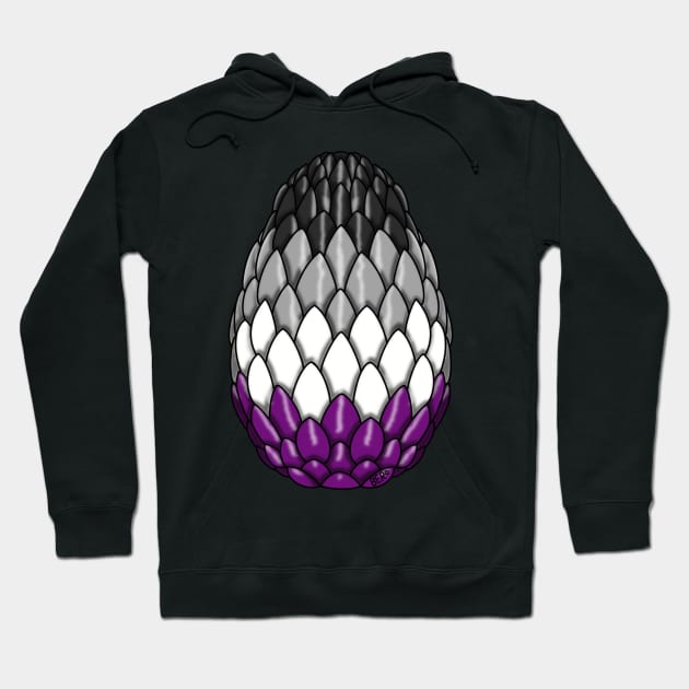 Asexual Pride Dragon Egg Hoodie by SentABearToSpace 